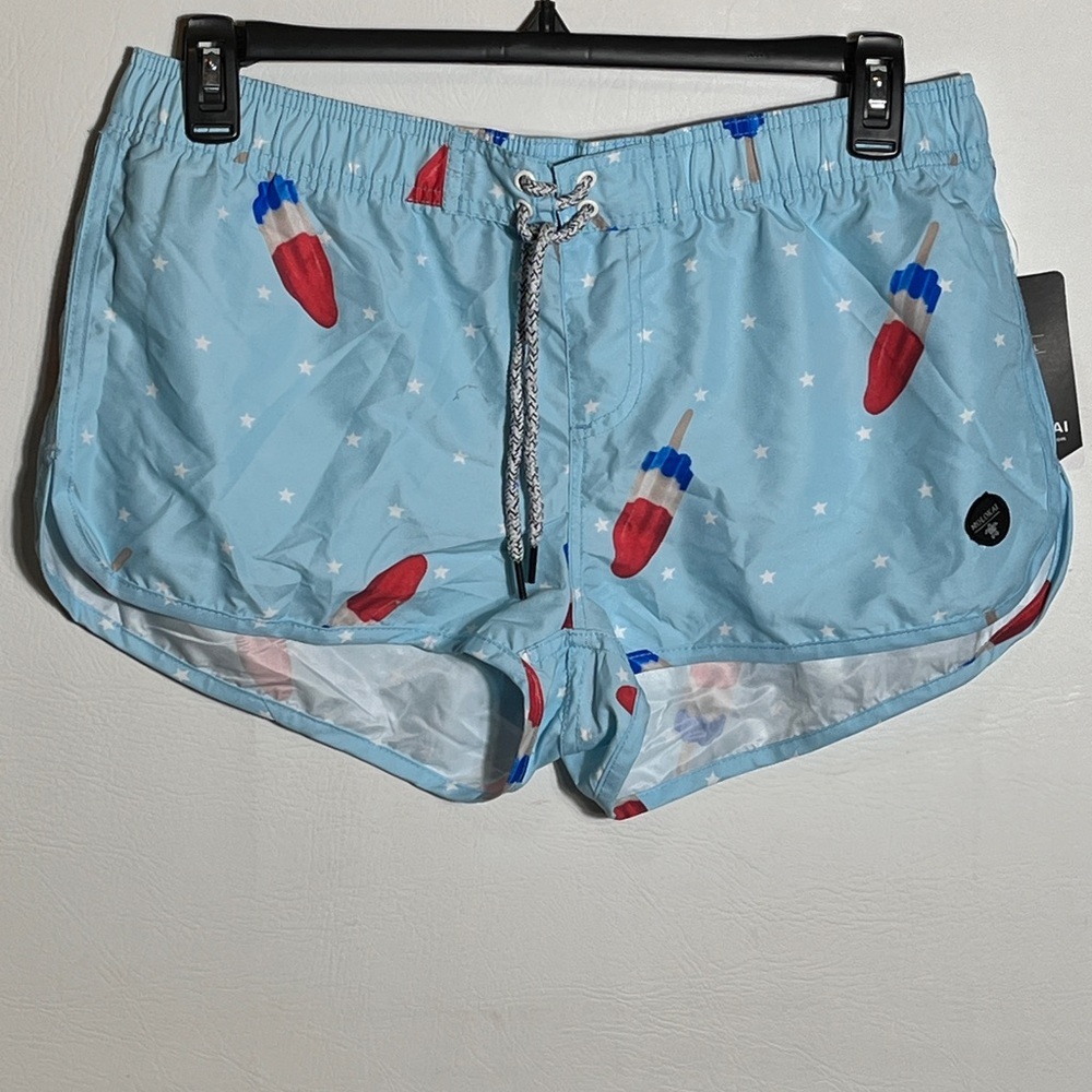 Molokai Mens Swim Ice Cream Trunks Quick Dry Elastic Waist Drawstring XL